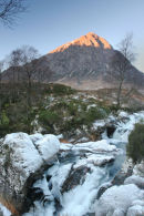 07-4457 Buachaille Etive Mor and the Frozen River Coupall Viewed From Glen Etive Scotland